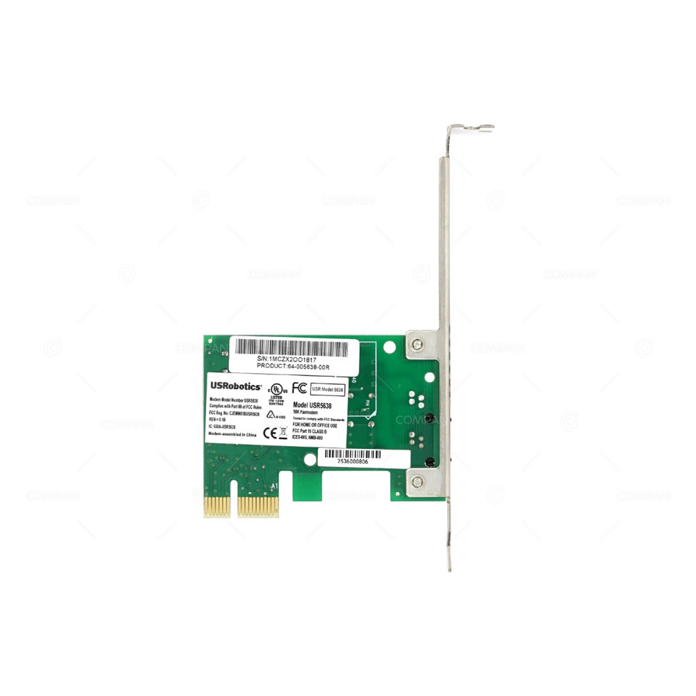 64-005638-00R USROBOTICS FAXMODEM 56K V.92 PCI-E USR5638